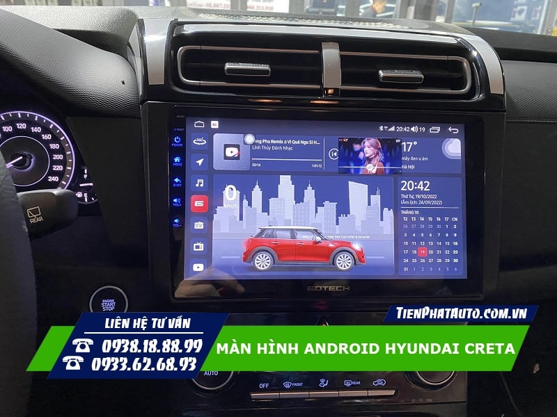 Hình ảnh Hyundai Creta nâng cấp màn hình Android 9 - 10 inch