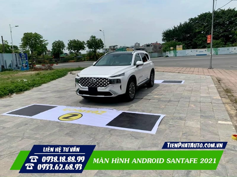 Lắp màn hình Android Santafe 2021 tích hợp camera 360 độ