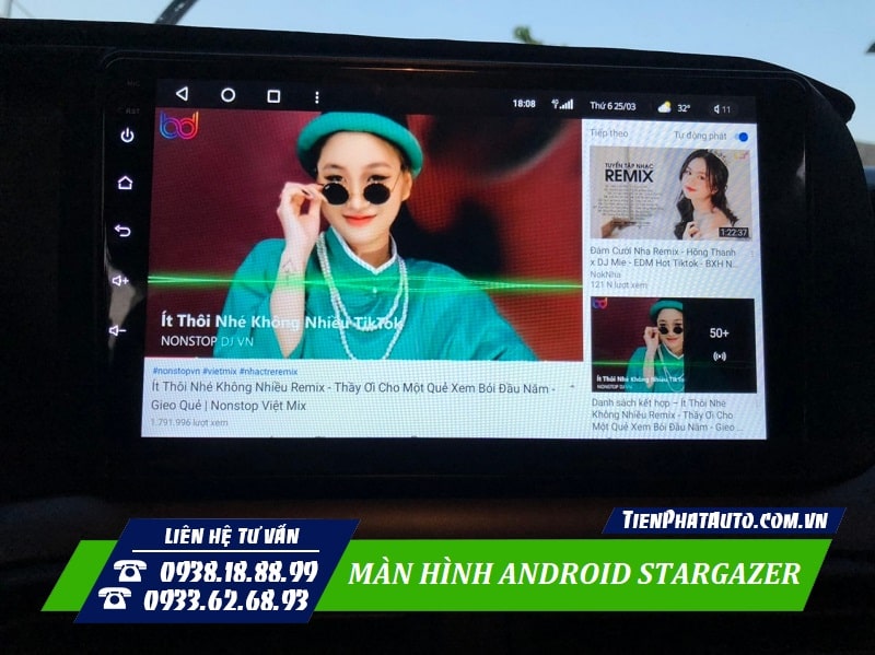 Màn hình Android cho Stargazer đáp ứng mọi nhu cầu giải trí trên xe