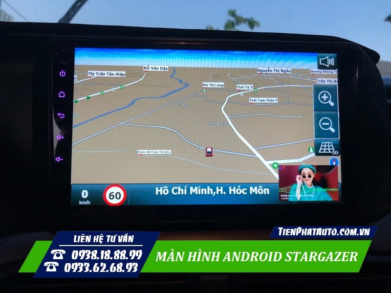 Màn hình Android Stargazer tích hợp phần mềm chỉ đường thông minh