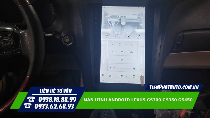 Màn hình Android Lexus GS300 GS350 GS450 kích thước lớn với độ phân giải cao