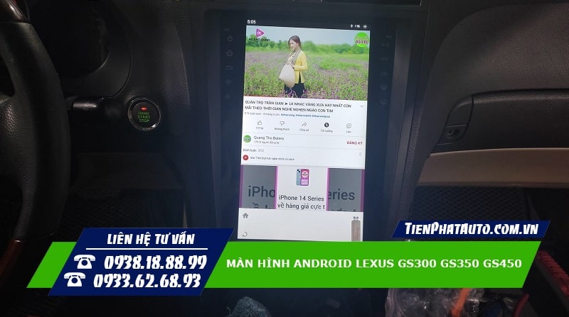 Tiến Phát Auto chuyên lắp màn hình Android cho xe Lexus GS300 GS350 GS450