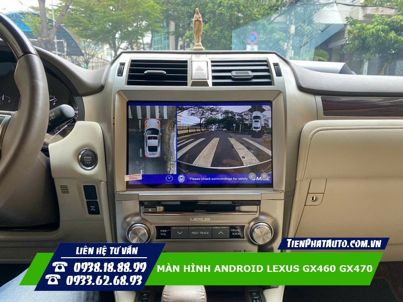 Màn hình Android Lexus GX460 GX470 tích hợp phần mềm hỗ trợ lái xe