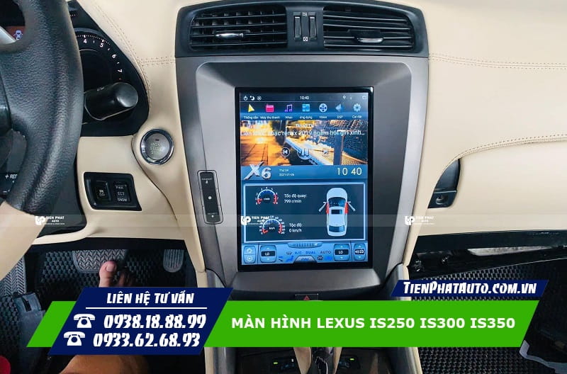 Màn hình Android cho Lexus IS250 IS300 IS350 kích thước lớn sắc nét
