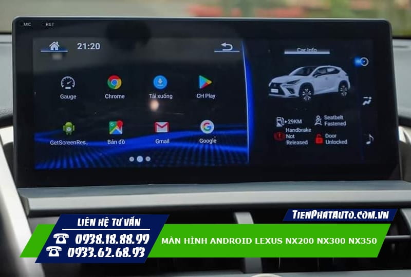 Màn hình Lexus NX200 NX300 NX350 tích hợp chỉ đường tiện lợi