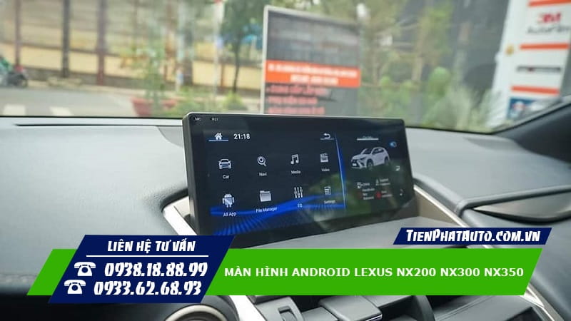 Màn hình Lexus NX200 NX300 NX350 kích thước lớn, cấu hình mạnh mẽ