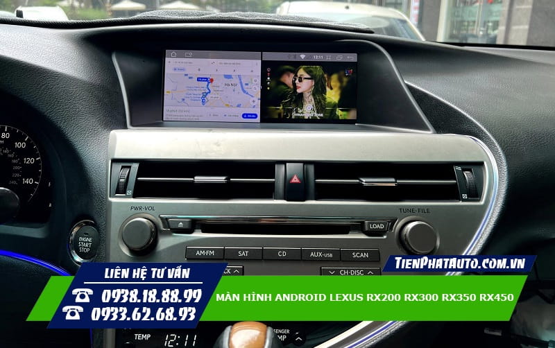 Màn hình Android Lexus RX200 RX300 RX350 RX450 hỗ trợ điều khiển giọng nói thông minh