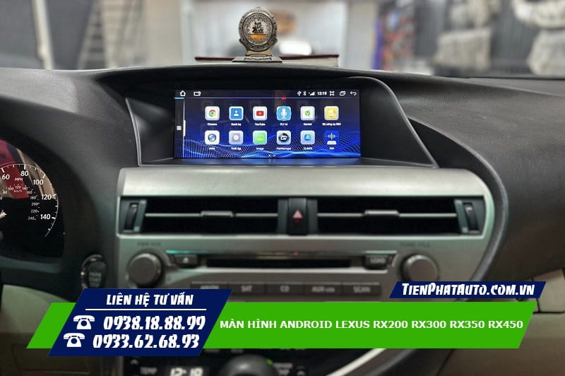 Màn hình Android Lexus RX200 RX300 RX350 RX450 hiển thị hình ảnh sắc nét