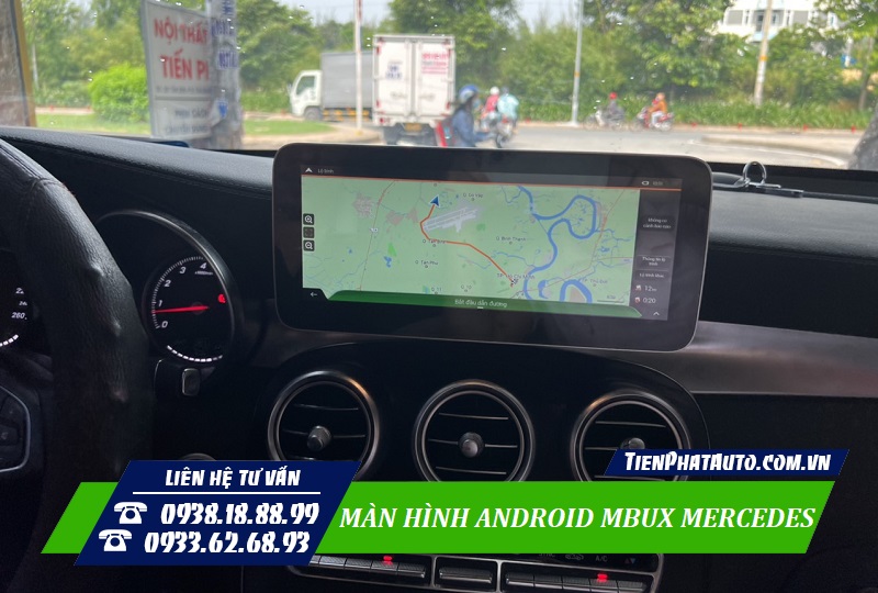 Màn hình MBUX tích hợp phần mềm chỉ đường thông minh Vietmap S2