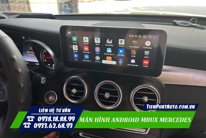 Màn hình Android MBUX tích hợp đầy đủ chức năng thông minh
