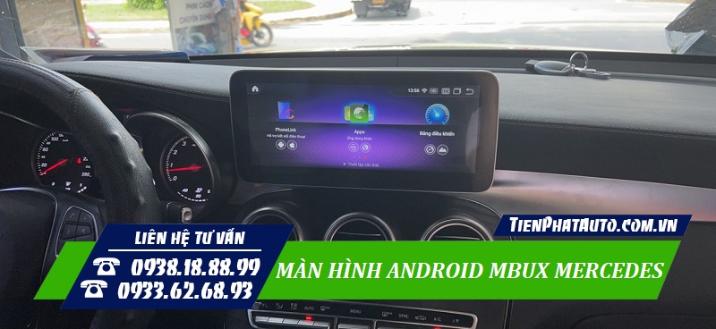 Màn hình Android MBUX kích thước lớn 10.25 inch đầy sang trọng