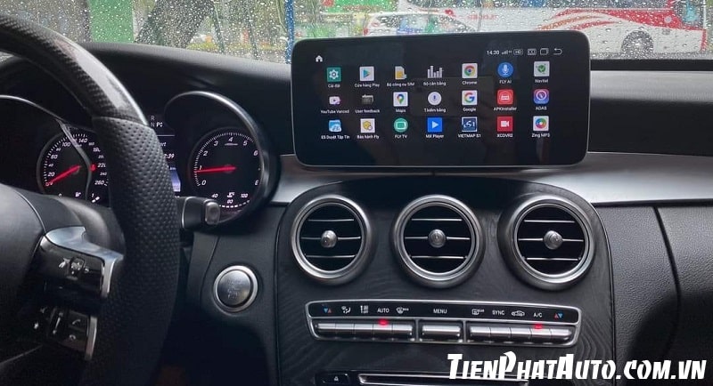 Hình ảnh màn hình Android Mercedes lắp trên dòng C - GLC (2016 - 2020)