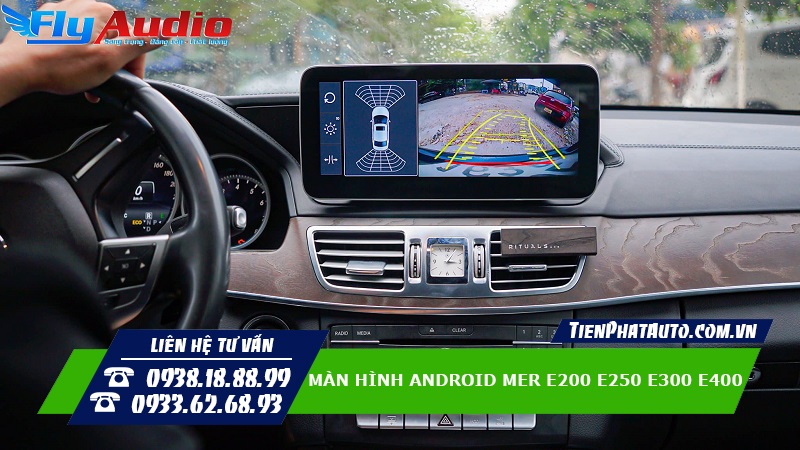 Màn hình Android Mercedes E300 E400 E200 E250 hỗ trợ lái xe an toàn