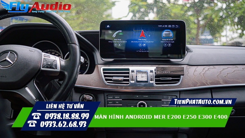 Màn hình Android Mercedes E200 E250 E300 E400 kích thước lớn, hiển thị đẹp