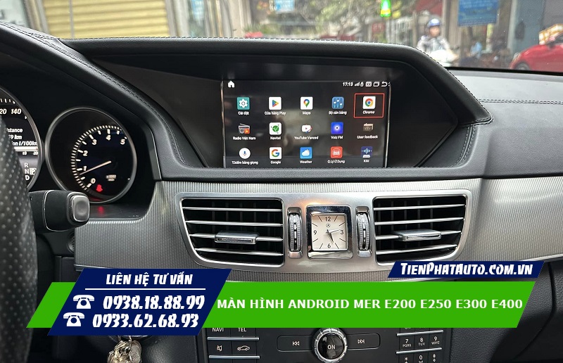 Màn hình Android Mercedes E400 E200 E250 E300 đáp ứng mọi nhu cầu giải trí