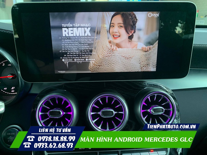 Tiến Phát Auto chuyên lắp màn hình Android Mercedes GLC 200 - 250 - 300