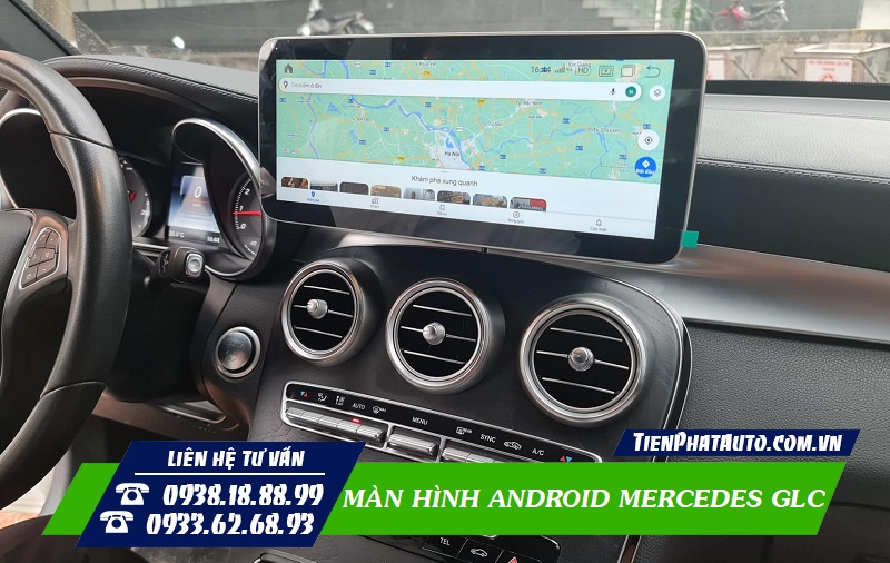 Màn hình được trang bị sẳn bản đồ hỗ trợ tìm lộ trình di chuyển dễ dàng