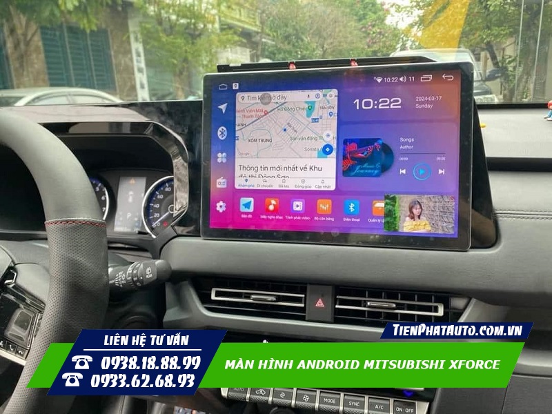 Hình ảnh Mitsubishi Xforce nâng cấp màn hình Android 13 inch