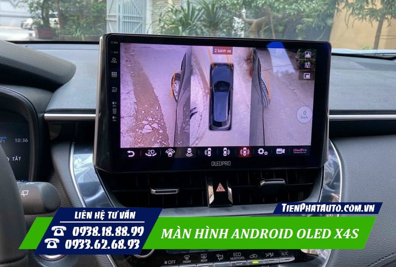 Màn hình Android OLED X4S tích hợp camera 360 độ rõ nét