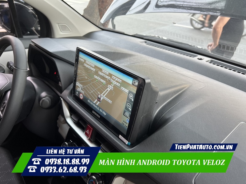 Màn hình Toyota Veloz thiết kế theo xe lắp đặt vừa vặn thẩm mỹ