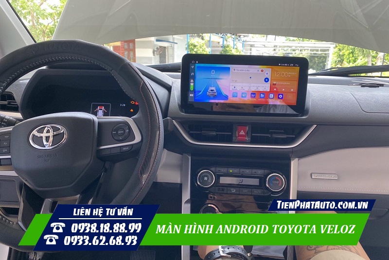 Màn hình Android Toyota Veloz 12.3 inch sang trọng và hiện đại