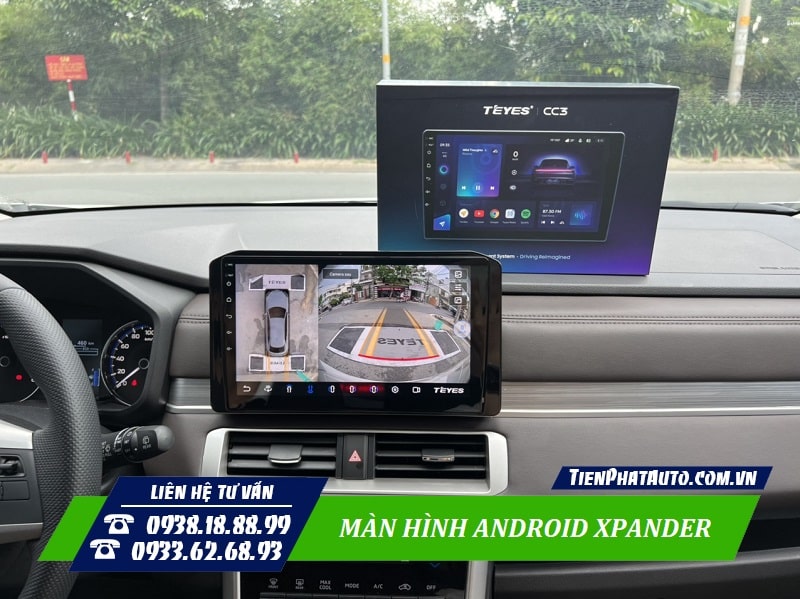 Màn hình tích hợp camera 360 độ Xpander 2023 giúp quan sát toàn cảnh