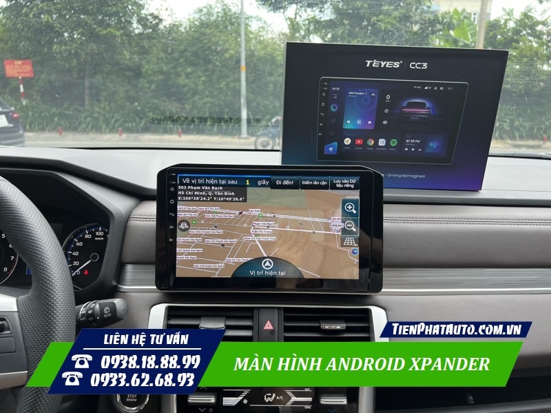 Màn hình Android Xpander 2023 tích hợp phần mềm chỉ đường tiện lợi