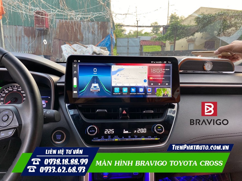 Màn hình Android Toyota Cross giúp mang lại nhiều trải nghiệm mới mẽ