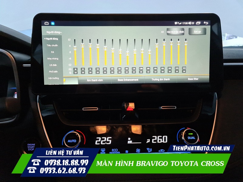 Phần mềm cho phép bạn thoải mái điều chỉnh chất lượng âm thanh trên xe