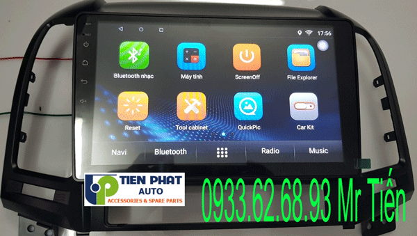 Man hinh dvd chay android cho huyndai santafe 2008