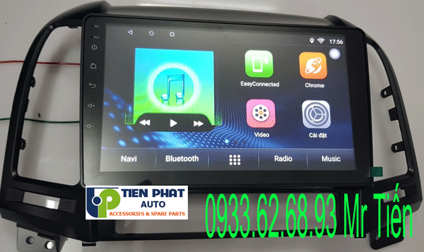 Man hinh dvd chay android cho huyndai santafe 2008