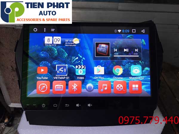 phan phoi man hinh dvd zin theo xe huyndai santafe 2016