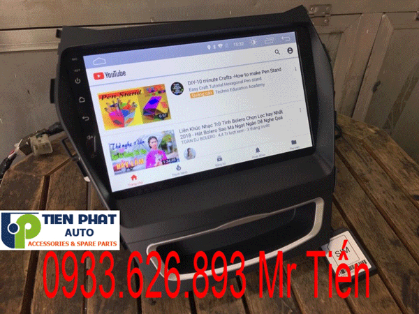 Màn hình DVD chạy android cho huyndai santafe 2018