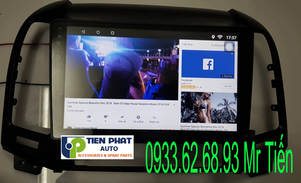 Man hinh dvd chay android cho huyndai santafe 2008