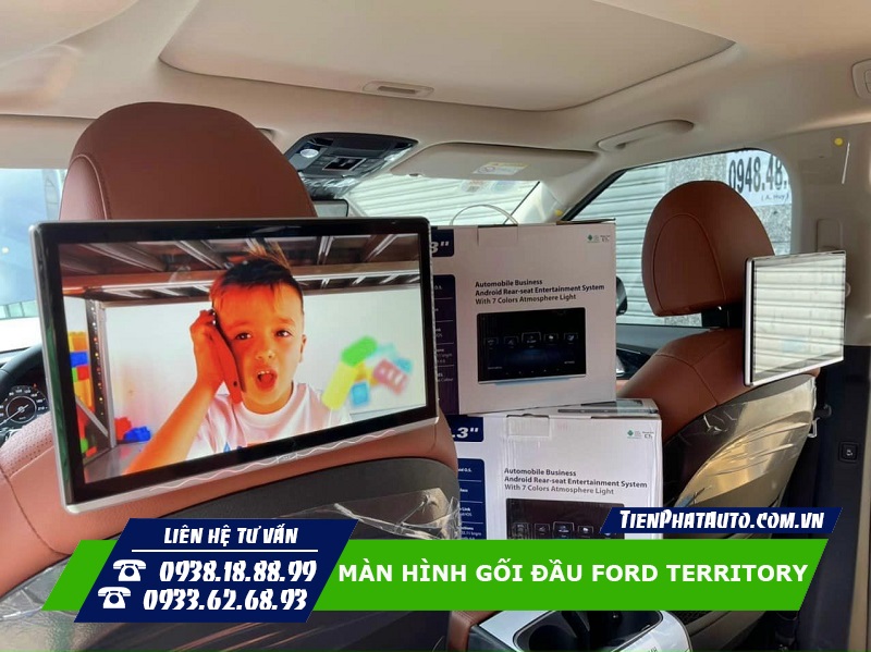 Màn hình gối đầu Ford Territory là sản phẩm giải trí tiện lợi cho hàng ghế sau