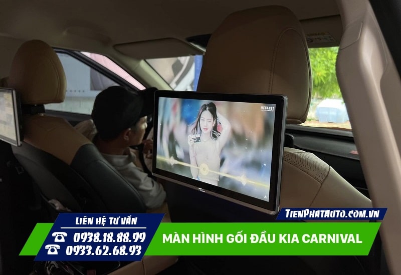Màn hình gối đầu Carnival kích thước lớn hiển thị sắc nét