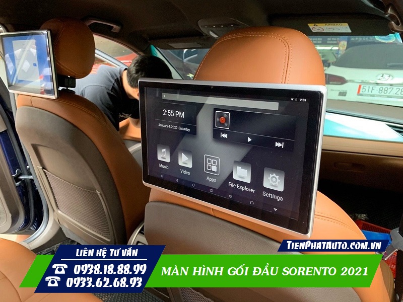 Màn hình gối đầu có kích thước lớn với độ thẩm mỹ cao