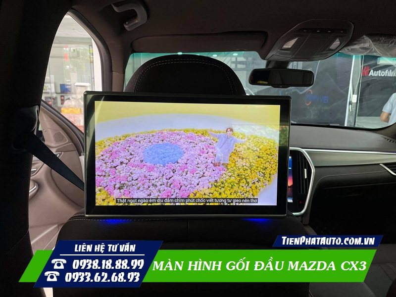 Màn hình gối đầu giúp đáp ứng nhu cầu giải trí cho hàng ghế sau xe