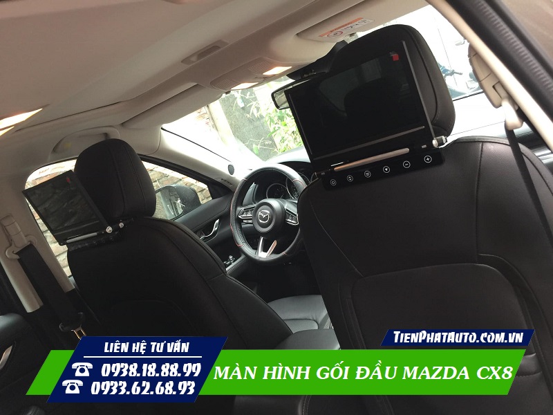 Tiến Phát Auto chuyên lắp màn hình gối đầu cho xe Mazda CX8