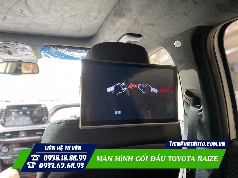 Màn hình gối đầu Toyota Raize có nhiều kiểu dáng và mẫu mã bắt mắt