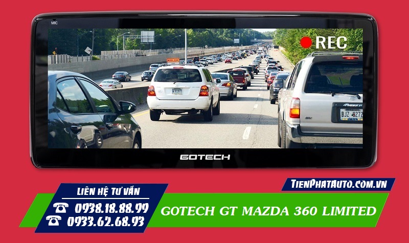 Màn hình được tích hợp sẳn hệ thống quan sát toàn cảnh camera 360 độ