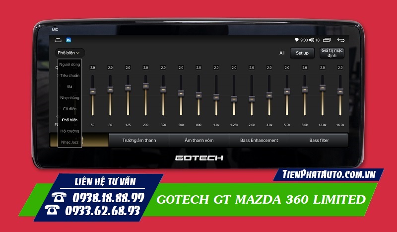 Bạn có thể thoải mái điều chỉnh chất lượng âm thanh qua bộ xử lý