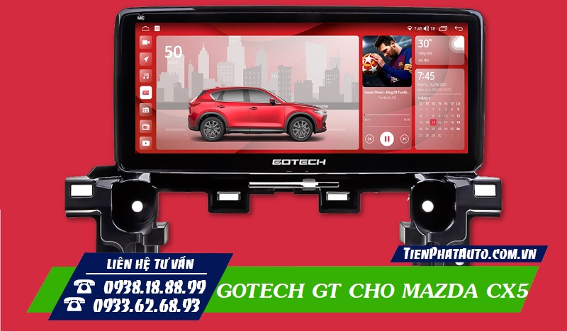 Hình ảnh màn hình Gotech GT Mazda PRO cho Mazda CX5