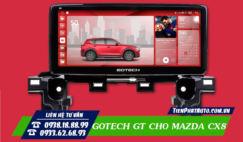 Hình ảnh màn hình Gotech GT Mazda PRO cho Mazda CX8