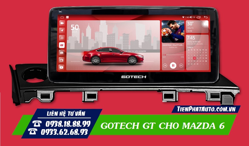Hình ảnh màn hình Gotech GT Mazda PRO cho Mazda 6
