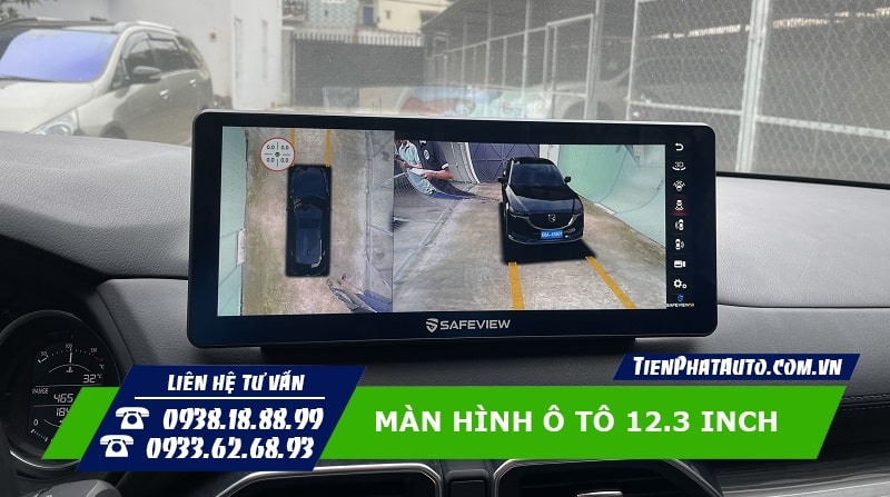 Màn hình ô tô 12.3 inch tích hợp camera 360 độ toàn cảnh