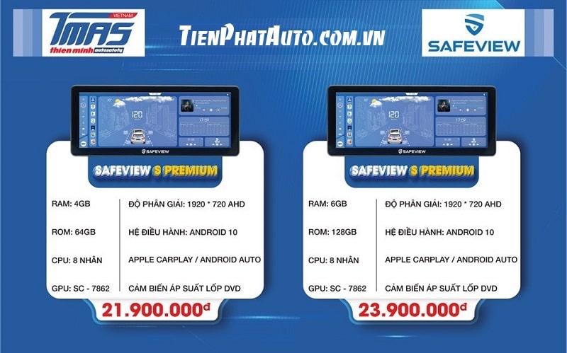 Bảng giá màn hình ô tô 12.3 inch chính hãng Safeview