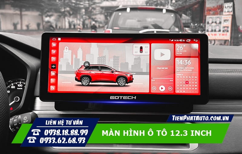 Màn hình ô tô 12.3 inch tích hợp điều khiển giọng nói thông minh