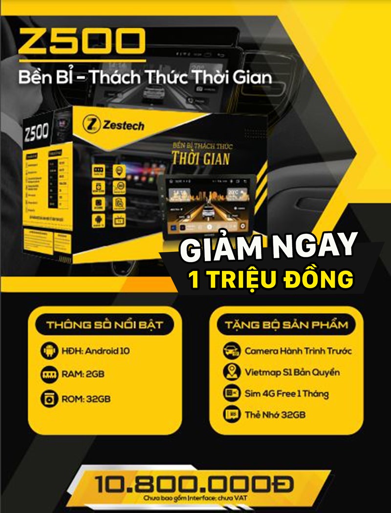 Bảng giá và cấu hình màn hình ô tô Zestech Z500 chính hãng
