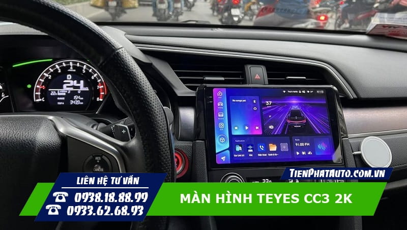 Màn hình Teyes độ phân giải 2K hiển thị siêu nét